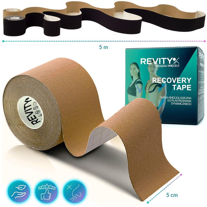 Kinesiology tape 1 szt. 5m Tejpy taśma kinezjologiczna plastry kinesio na kolano