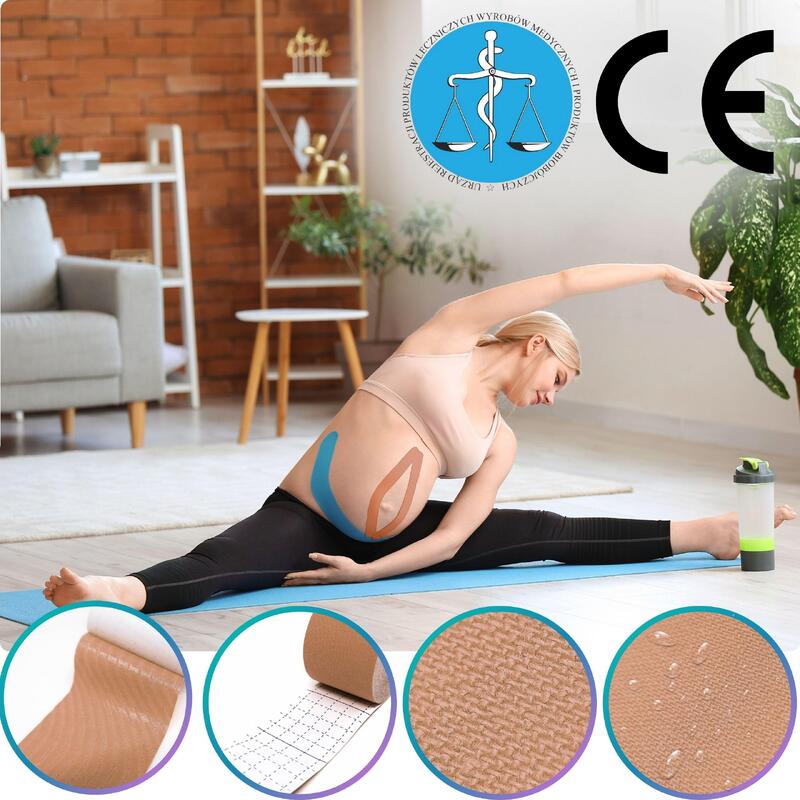 Kinesiology tape 1 szt. 5m Tejpy taśma kinezjologiczna plastry kinesio na kolano
