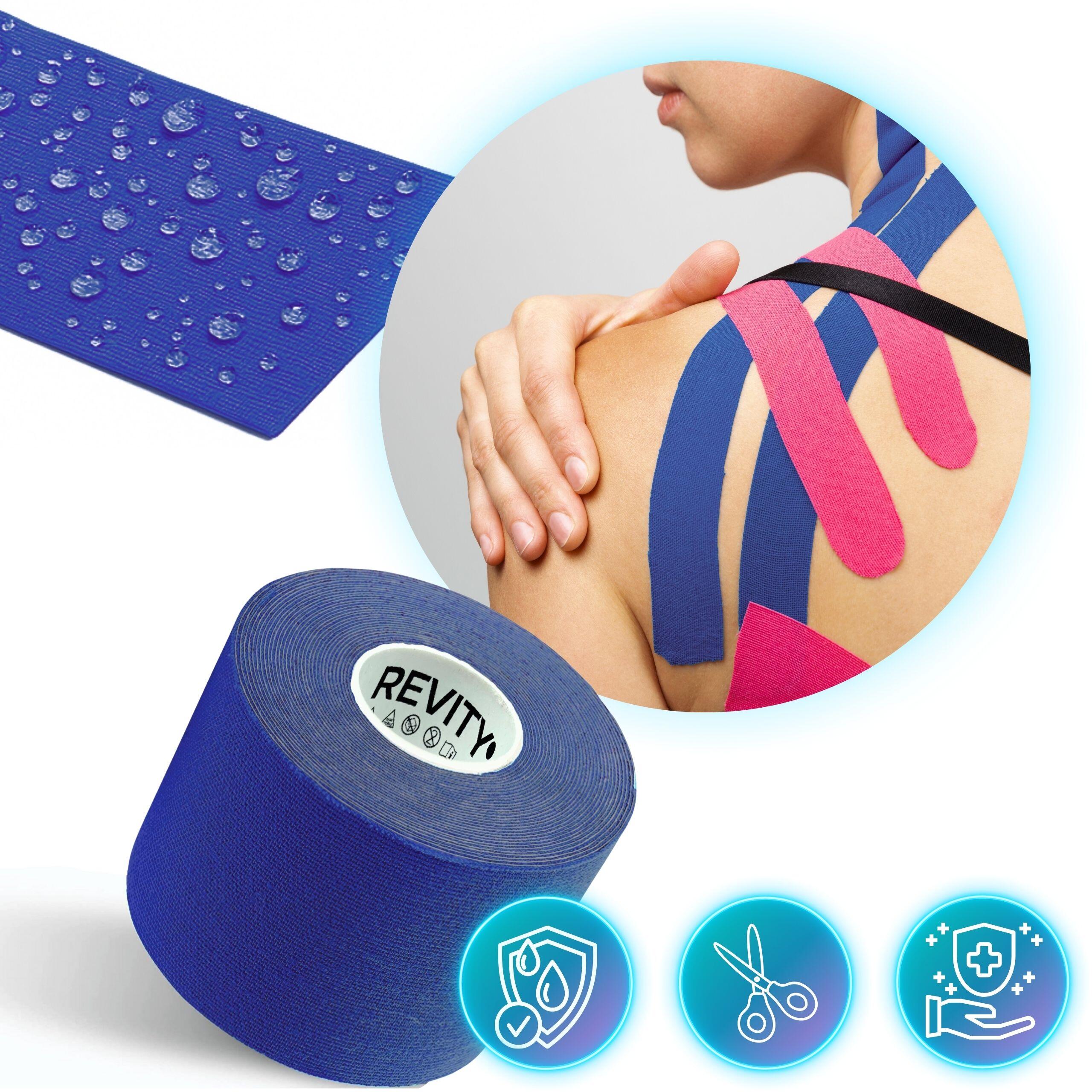 Tape kinésiologique 5 m x 5 cm, dispositif médical Revity Recovery Kinesio Tape 6/7