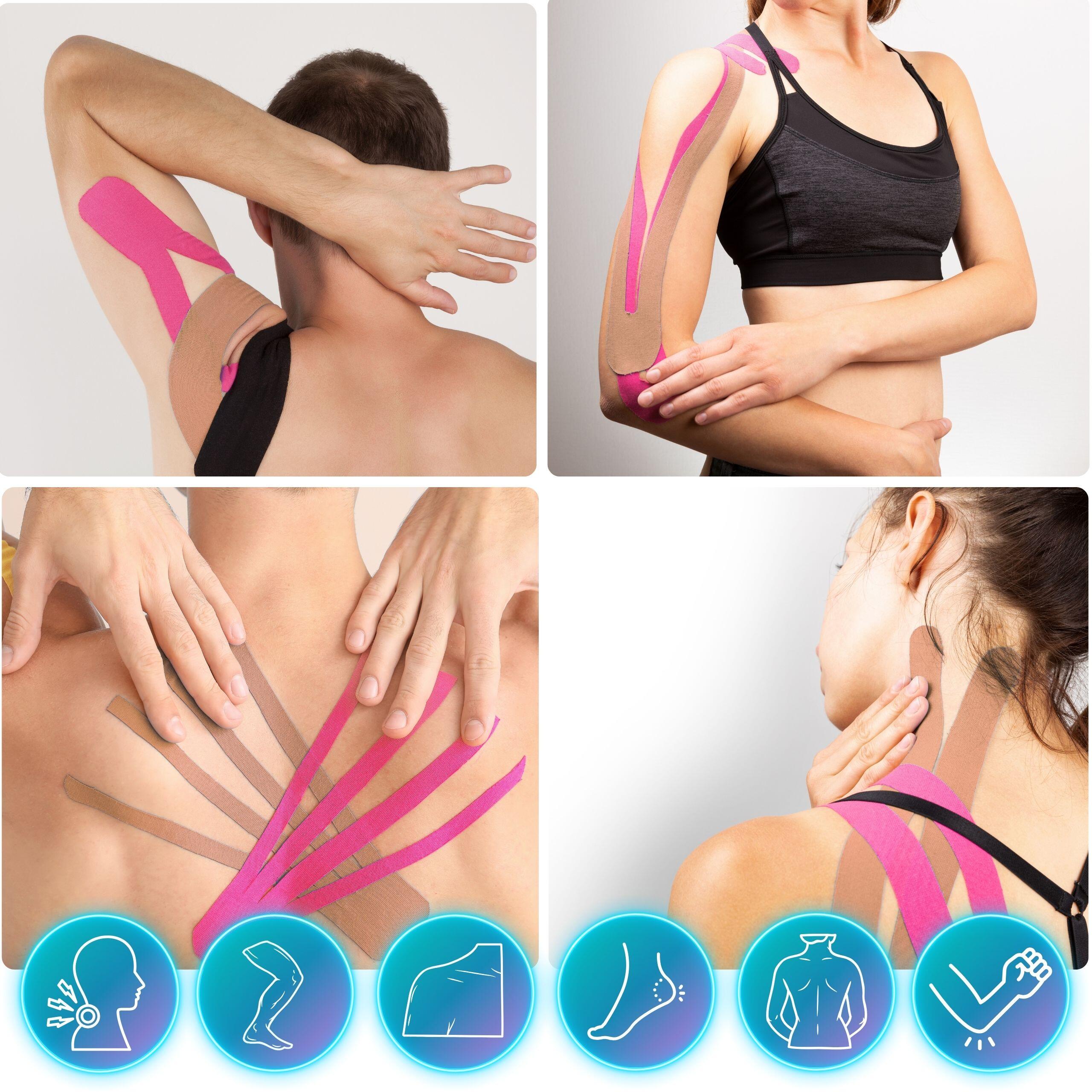 Tape kinesiologico 5 m × 5 cm per taping sportivo di tutto il corpo REVITY 7/7