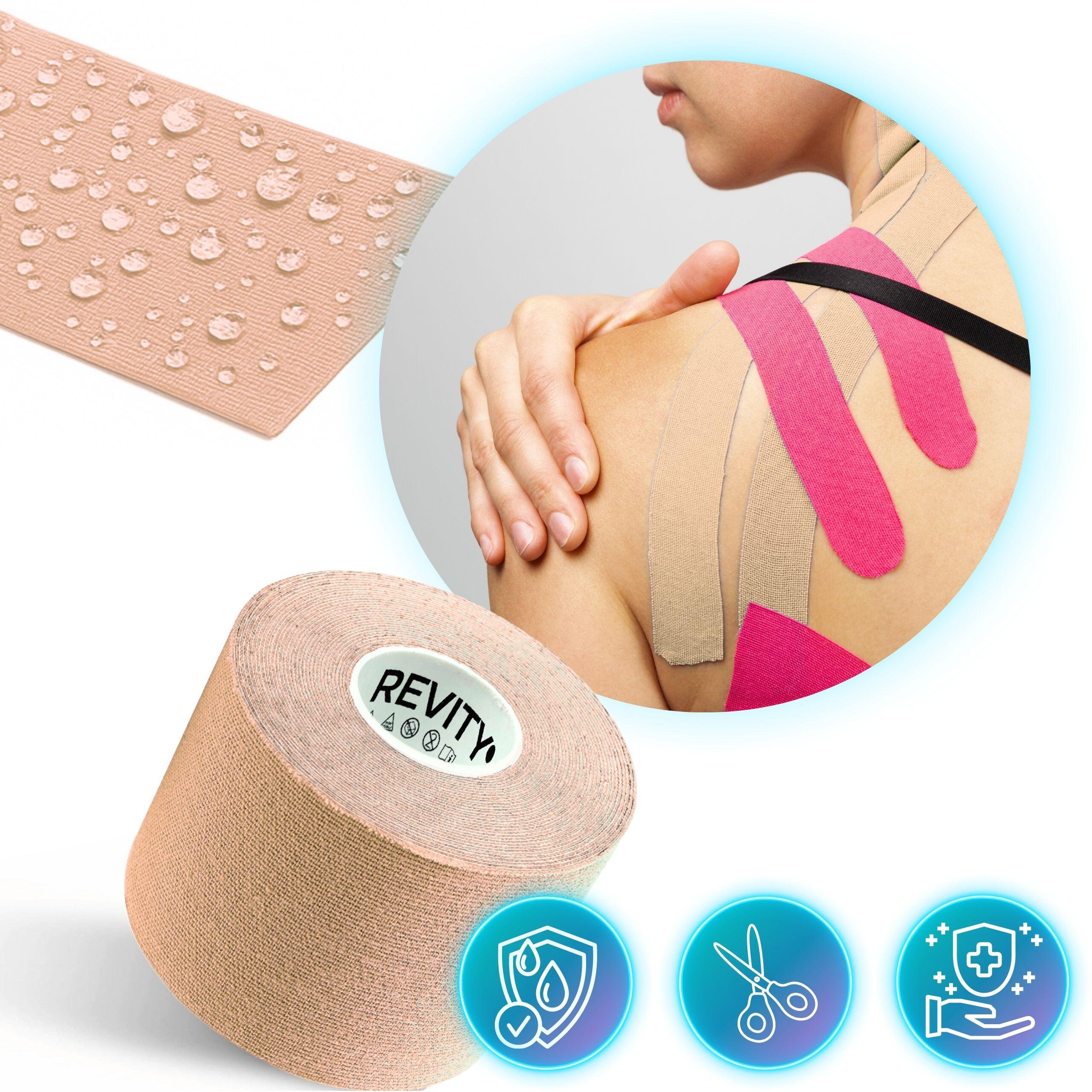 Tape kinésiologique 5 m x 5 cm, dispositif médical Revity Recovery Kinesio Tape 6/7