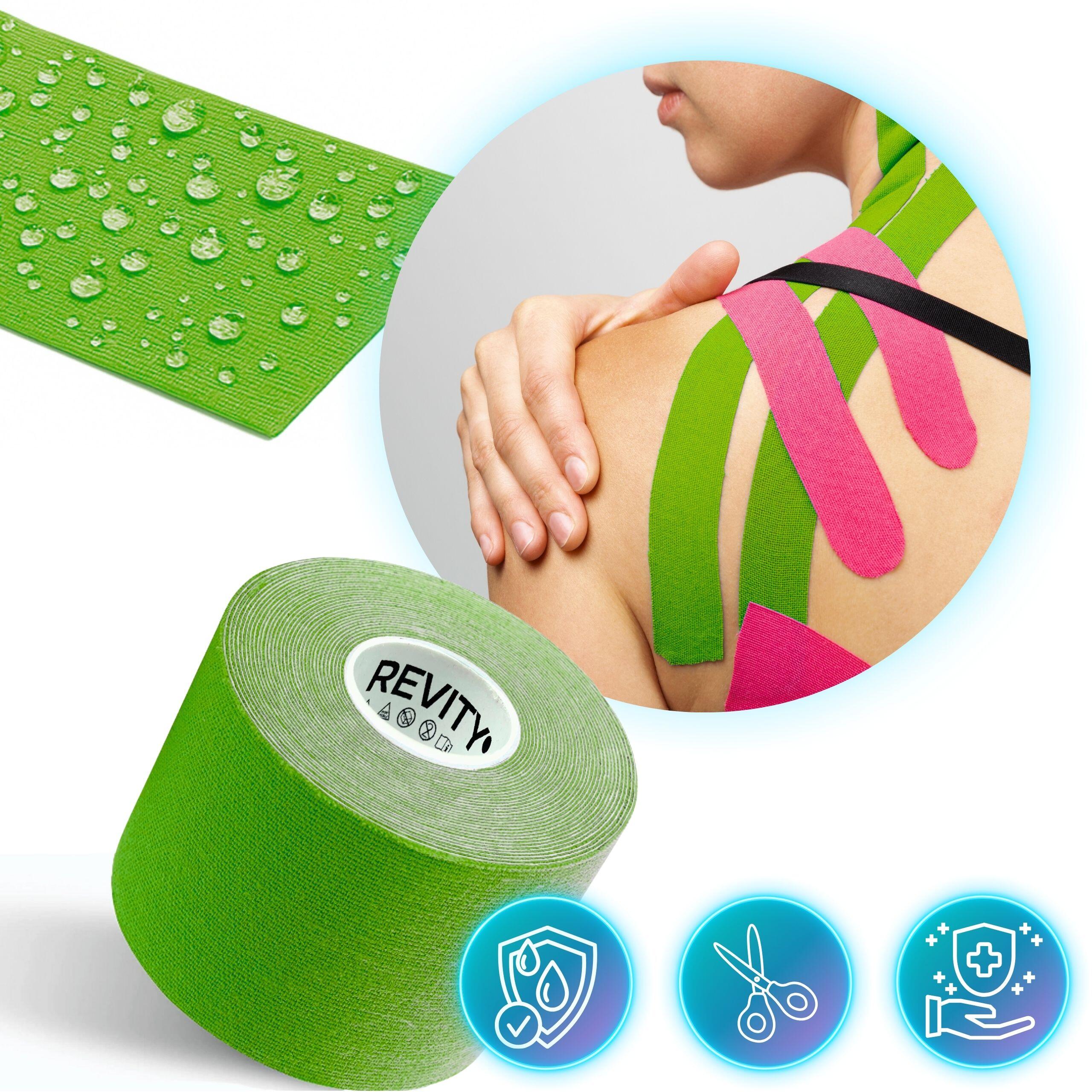 Tape kinésiologique 5 m x 5 cm, dispositif médical Revity Recovery Kinesio Tape 6/7