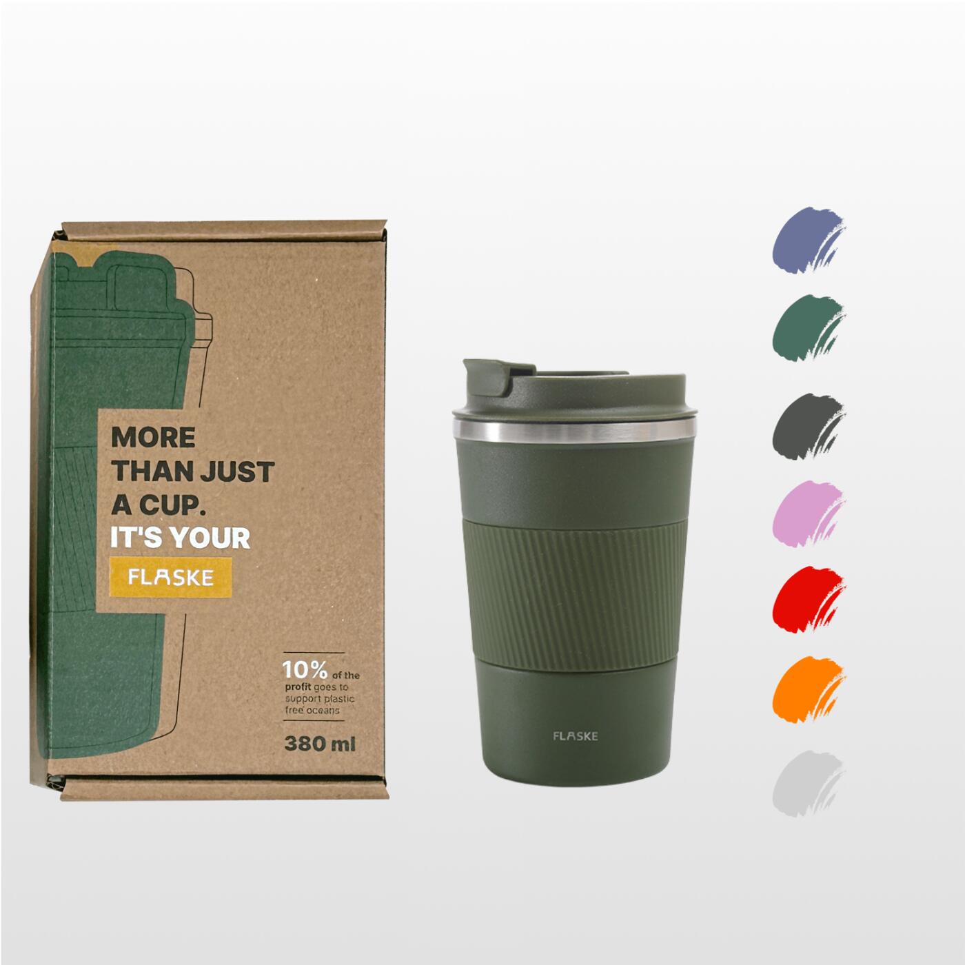FLASKE Coffee Cup Big 380ML / Moss 2/6