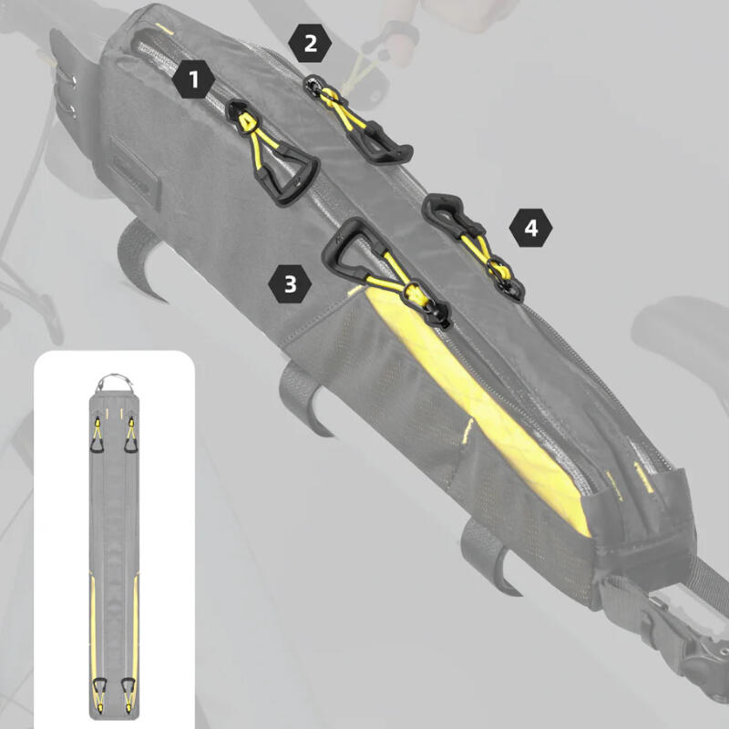 Torba rowerowa na ramę długa Rhinowalk BHD0015 2,1L bikepacking 5/7