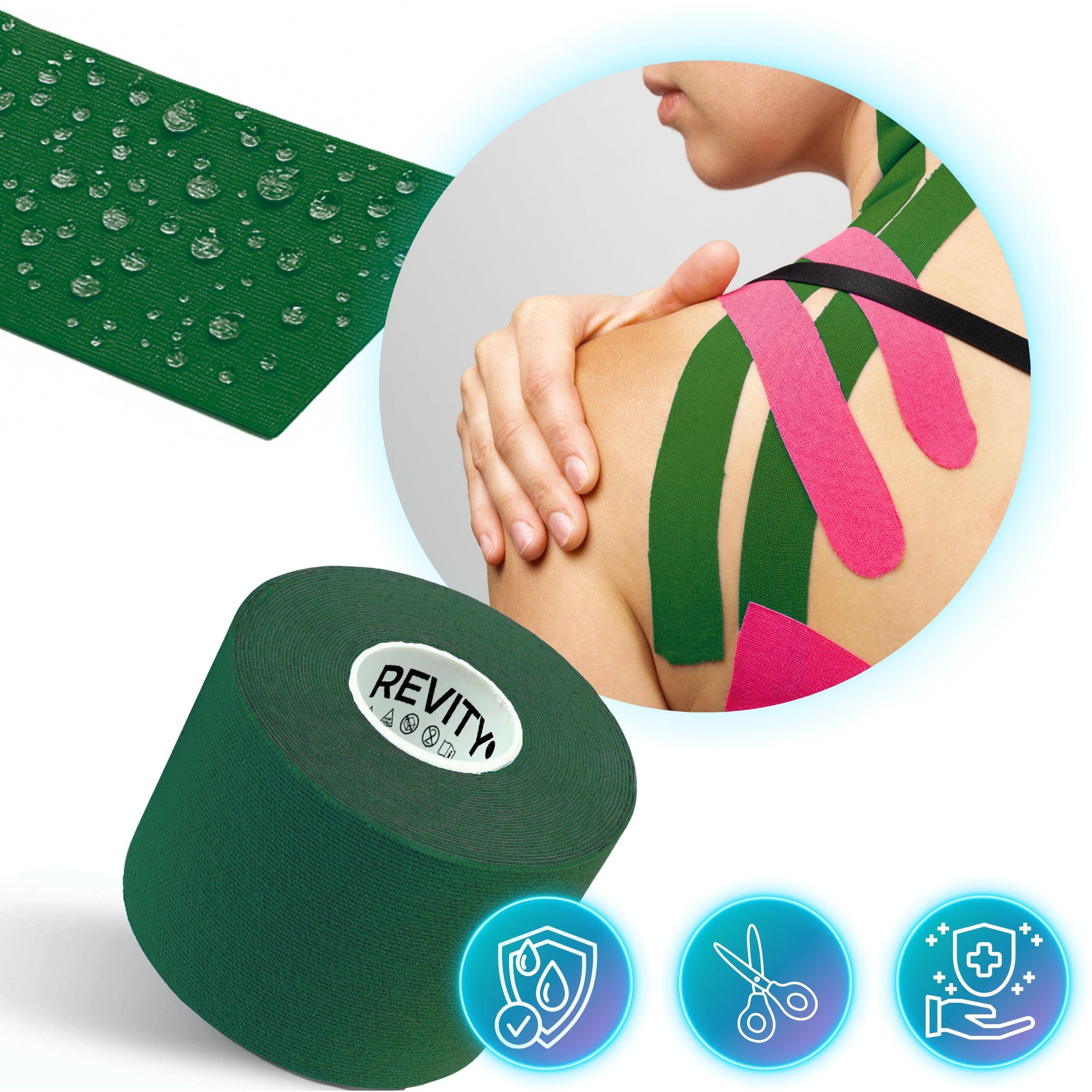 Tape kinésiologique 5 m x 5 cm, dispositif médical Revity Recovery Kinesio Tape 6/7