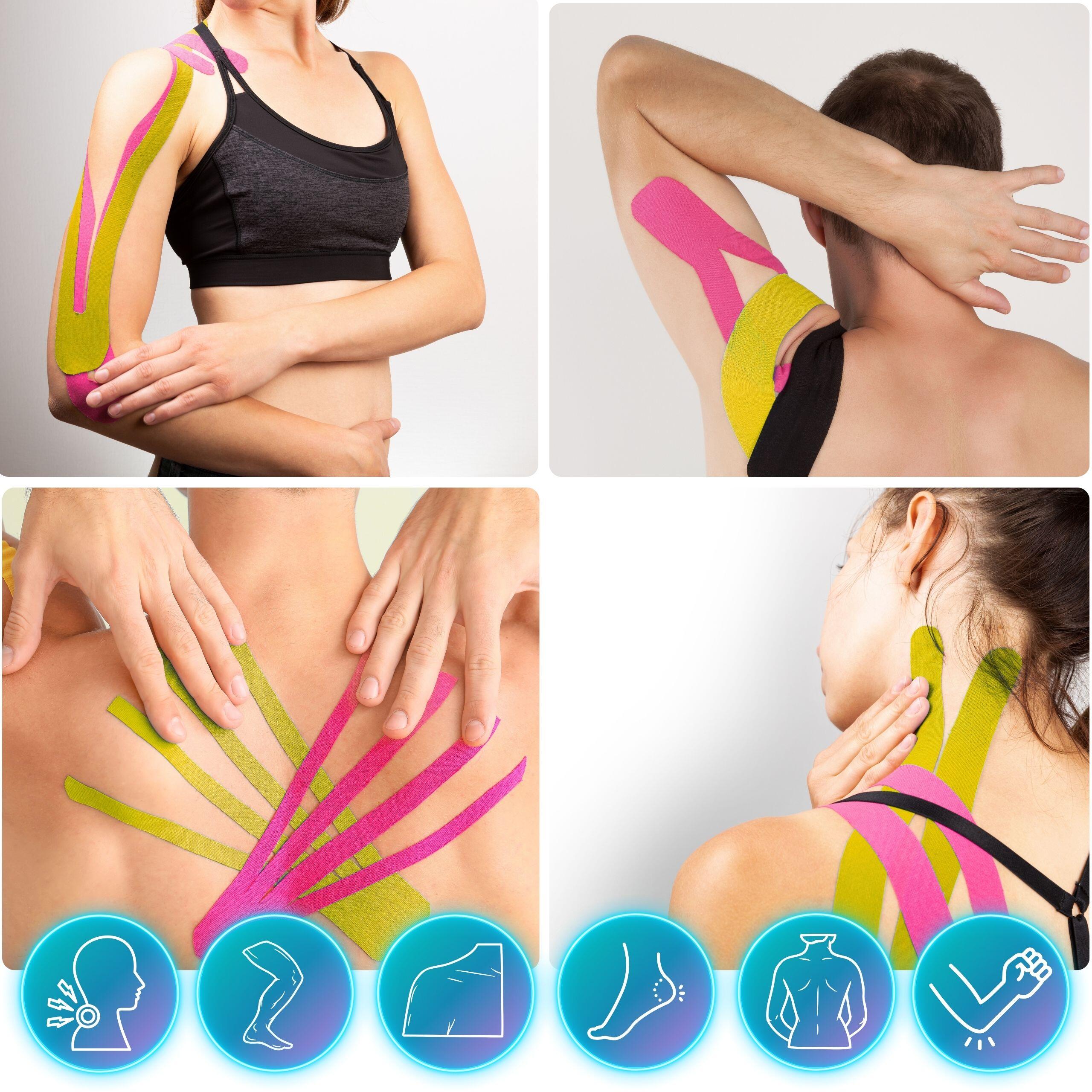 Cinta kinesiológica 5 m × 5 cm, venda de sujeción Kinesiotape - Recovery Tape 7/7