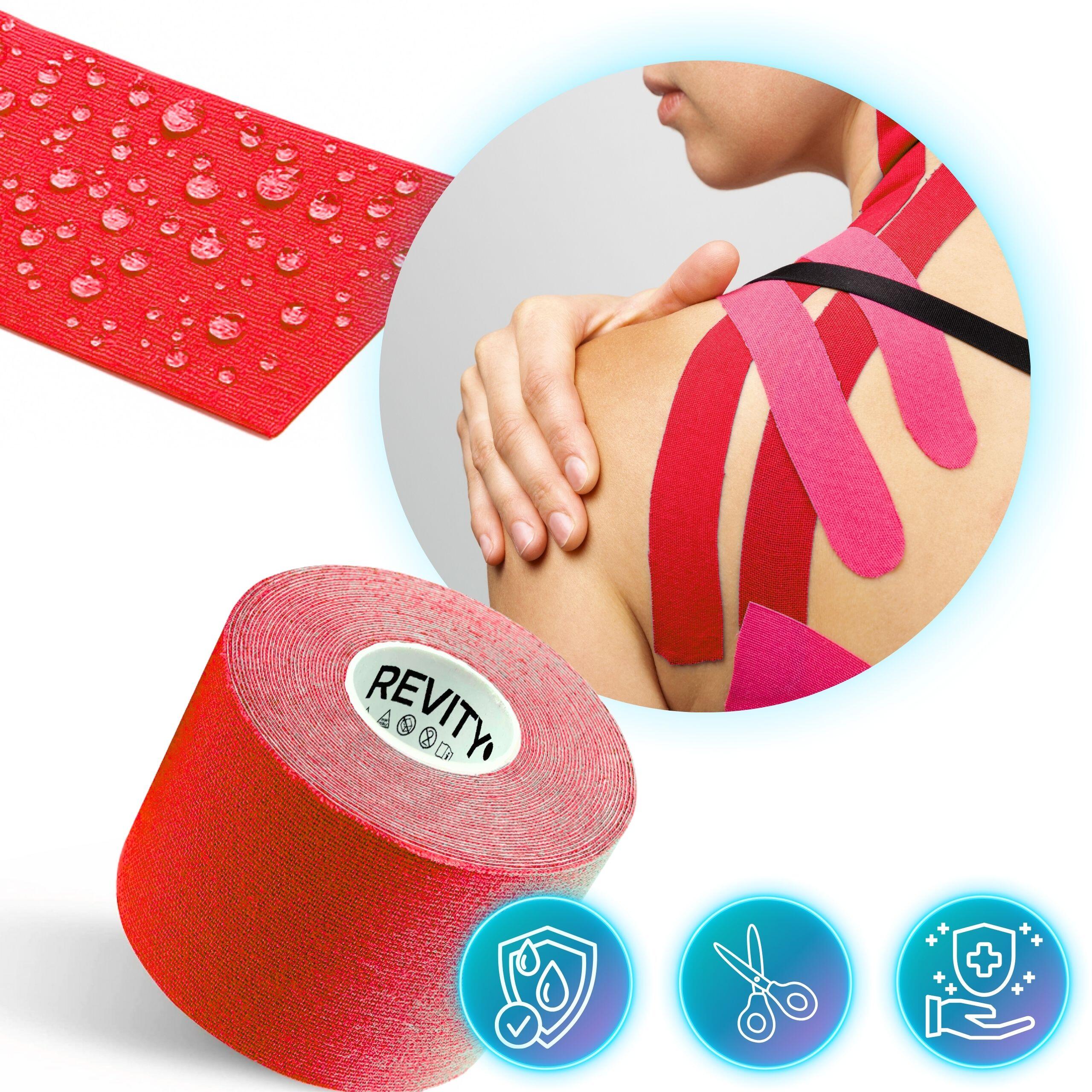 Tape kinésiologique 5 m x 5 cm, dispositif médical Revity Recovery Kinesio Tape 6/7