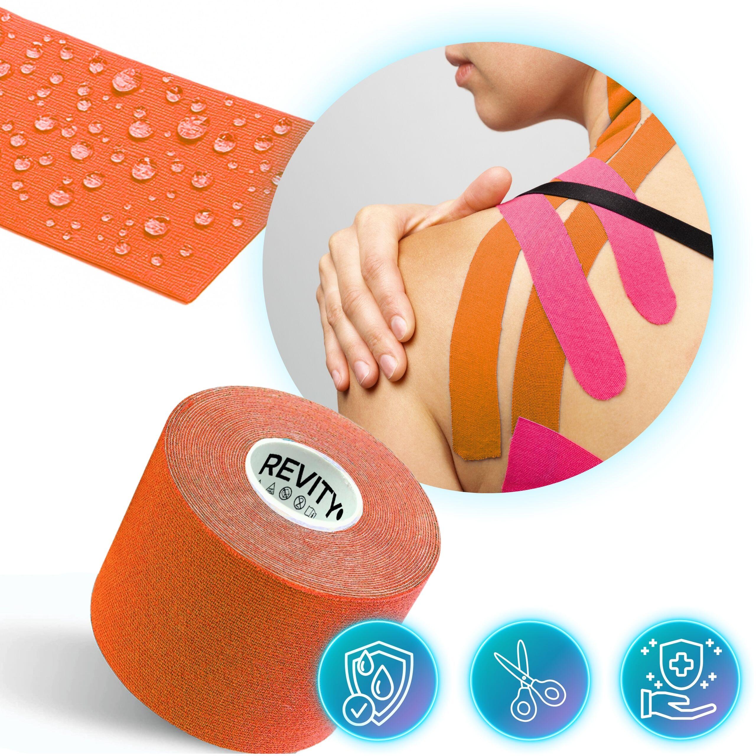 Cinta kinesiológica 5 m × 5 cm, venda de sujeción Kinesiotape - Recovery Tape 6/7