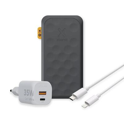 Xtorm 35w fs5 powerbank 20.000mah zwart + 35w gan2 lader + usb-c lightning kabel
