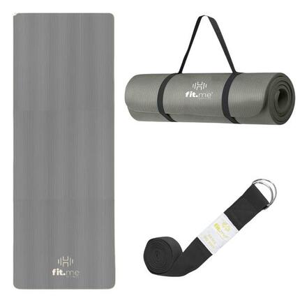 Mata do ćwiczeń i jogi NBR 1,5 cm z uchwytem Fit.me