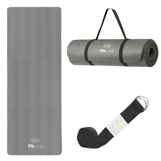 Mata do ćwiczeń i jogi NBR 1,5 cm z uchwytem Fit.me