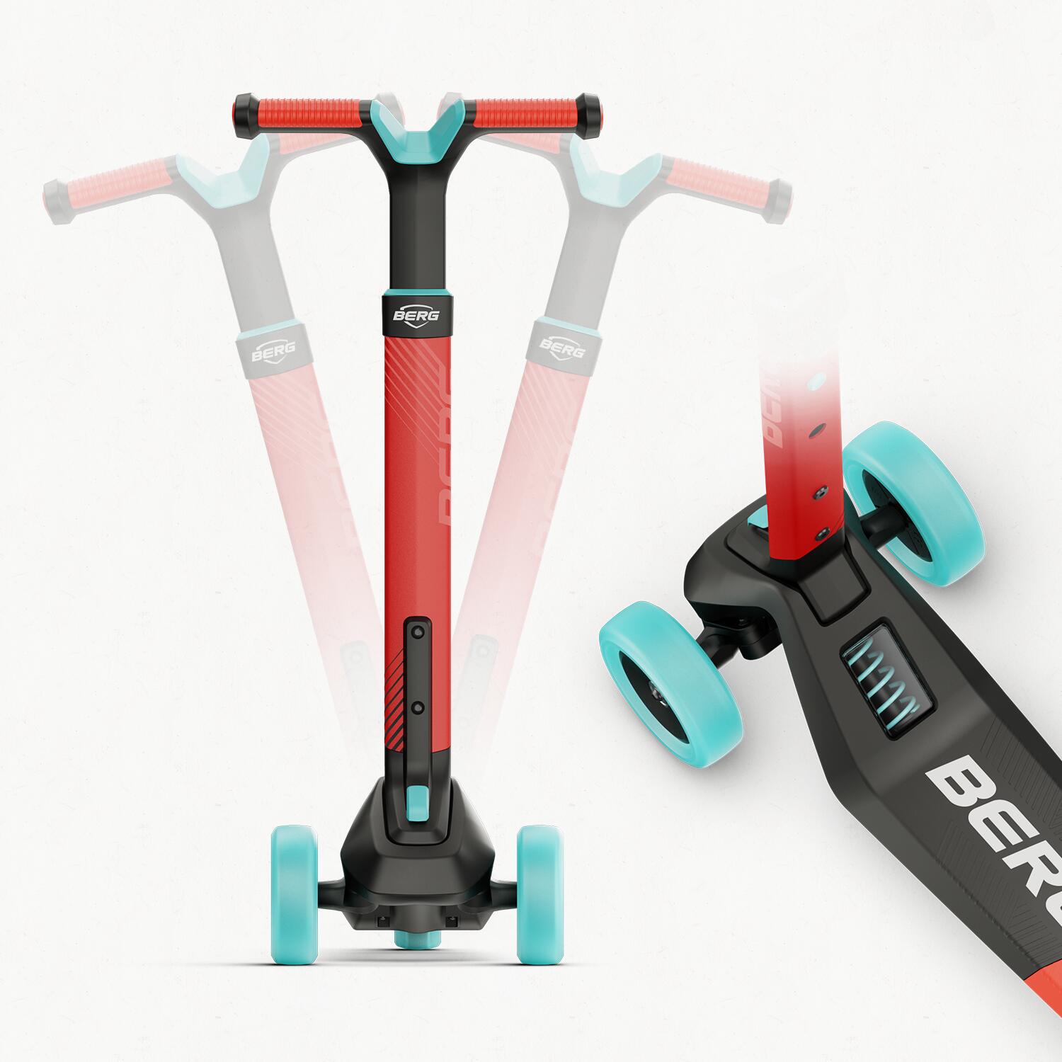 Trottinette pour Enfants, 2+ Ans, Pliable, Nexo Rouge 5/7