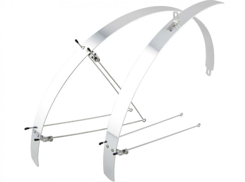 CONTEC set parafanghi Flat Fender 28" 42mm alluminio argento 3/3