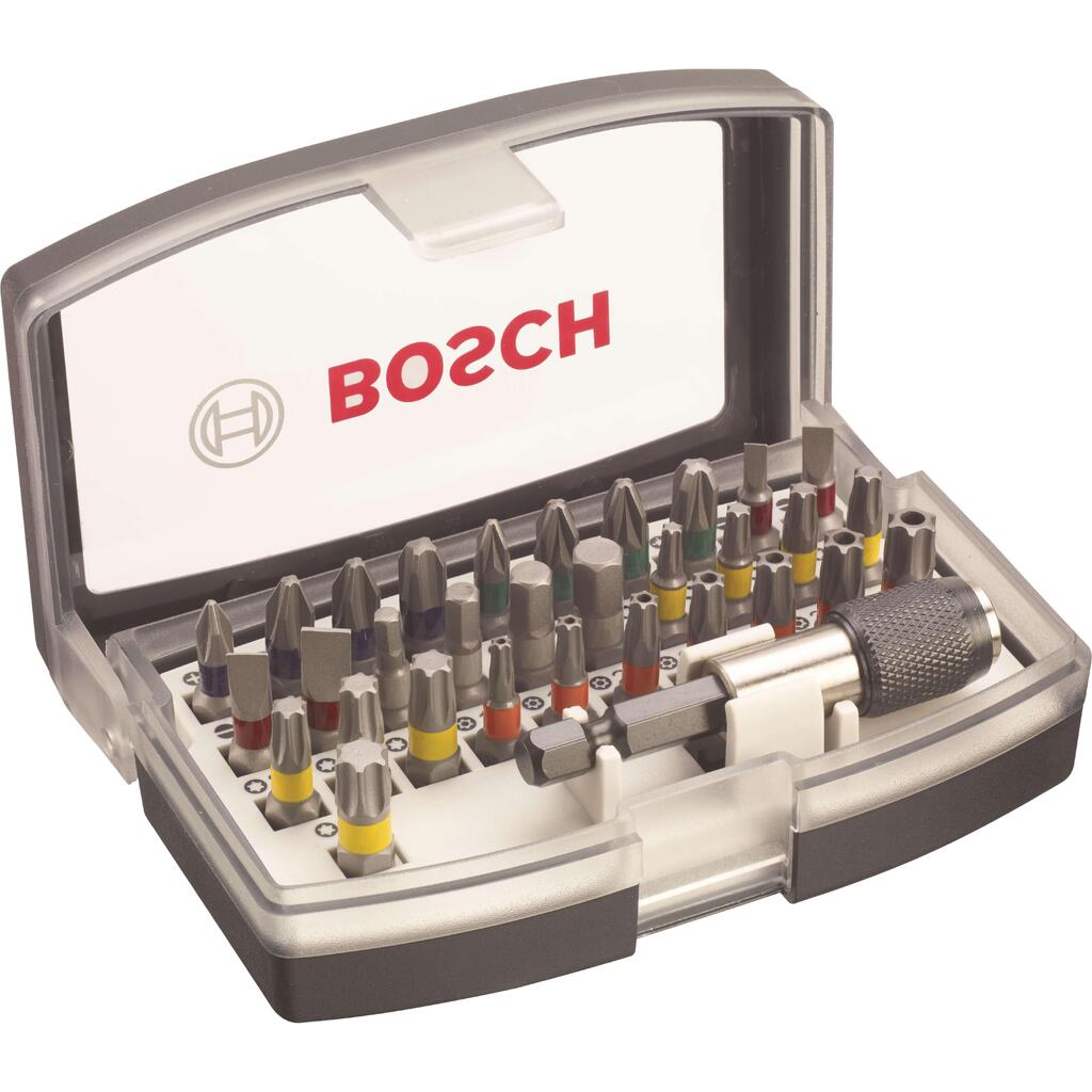 Bosch Professional 32-piece screwdriver bit set.