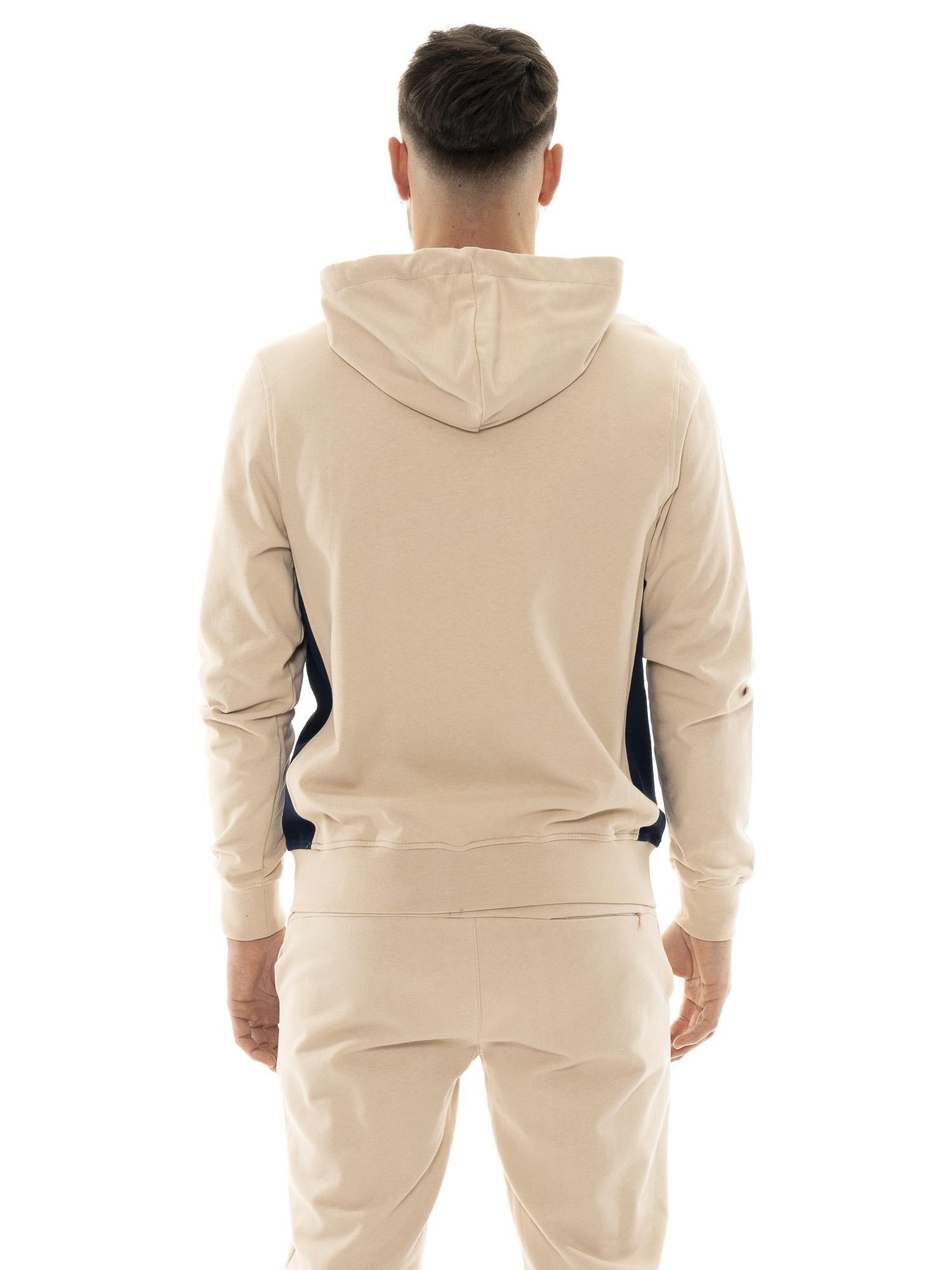 Felpa da uomo con cappuccio e zip in cotone non garzato Leone Easy 4/5