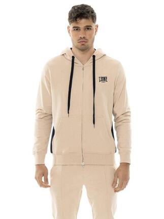 Sweat-shirts à capuche zippés Leone Easy pour hommes, en coton non brossé