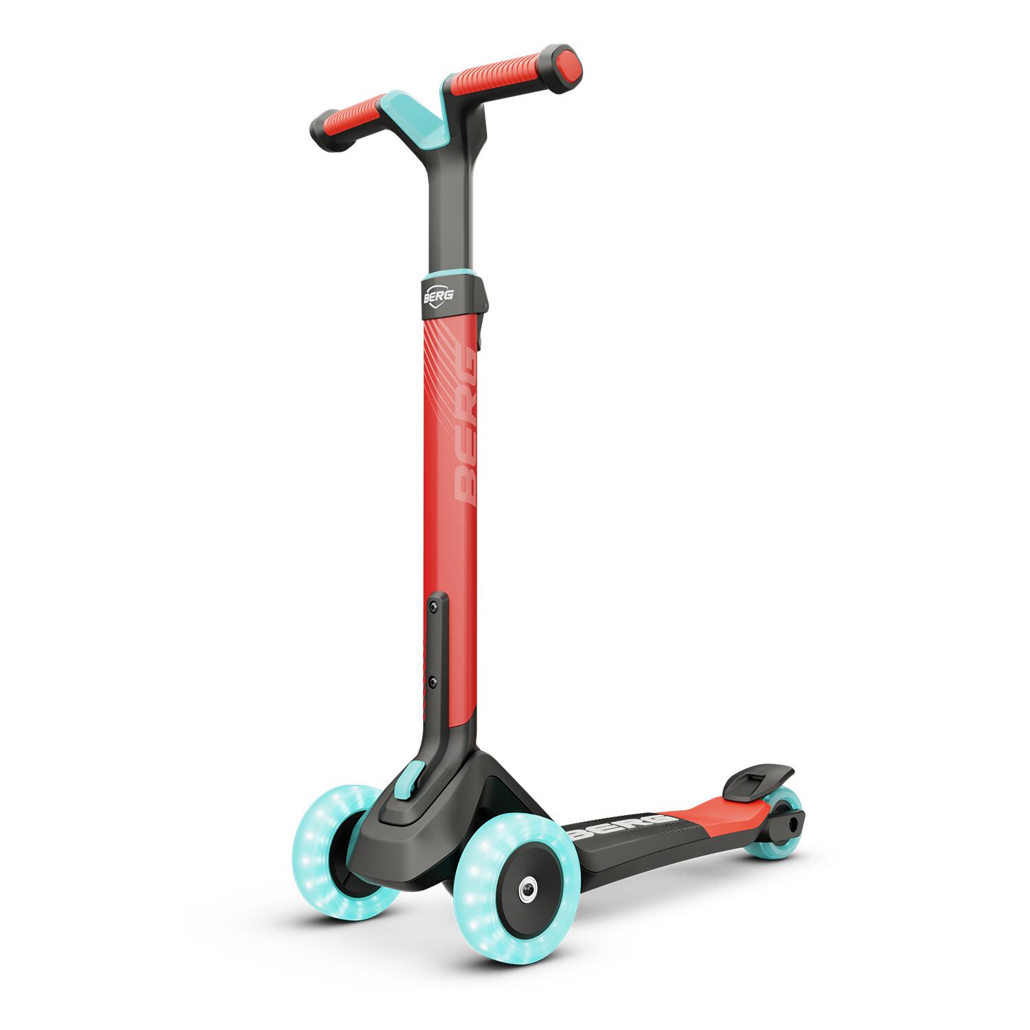 Berg - Trottinette Pliable Berg Nexo À 3 Roues Avec Roues Avant Led Rouge - Trottinette - Rouge - Taille Unique - Decathlon