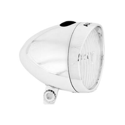Axa classic led koplamp zilver met batterijen - werkplaatsverpakking
