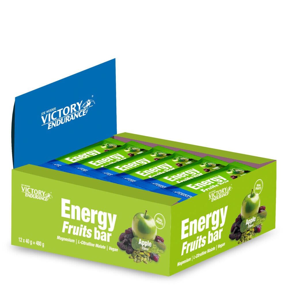 VICTORY ENDURANCE Barrette energetiche - Energy Fruits Bar - Mela Confezione da 12