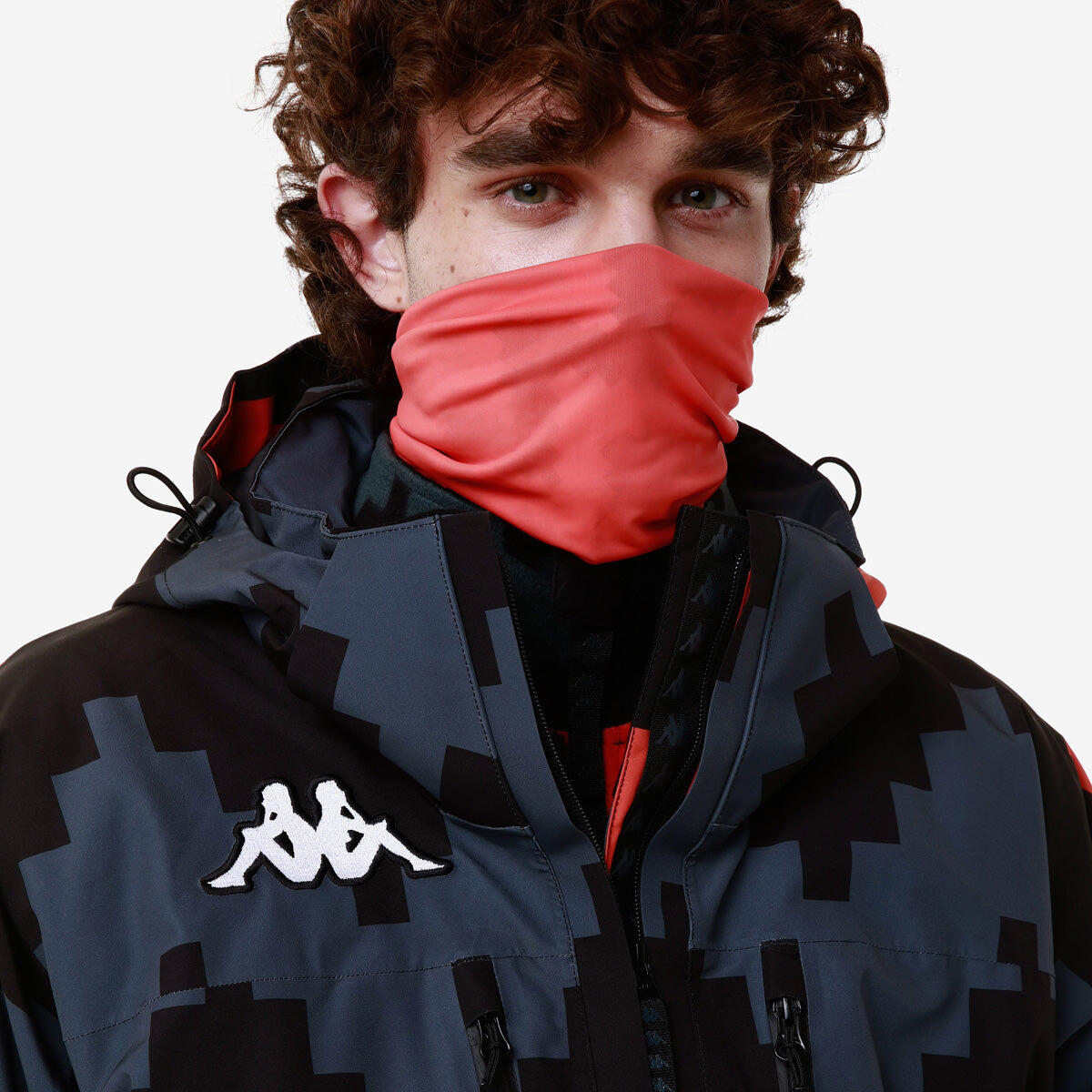 Kappa - Cache-cou Ski & Snowboard Adulte 6cento Alec G1 Noir - Bonnet - Blanc|noir|orange - Taille Unique - Decathlon