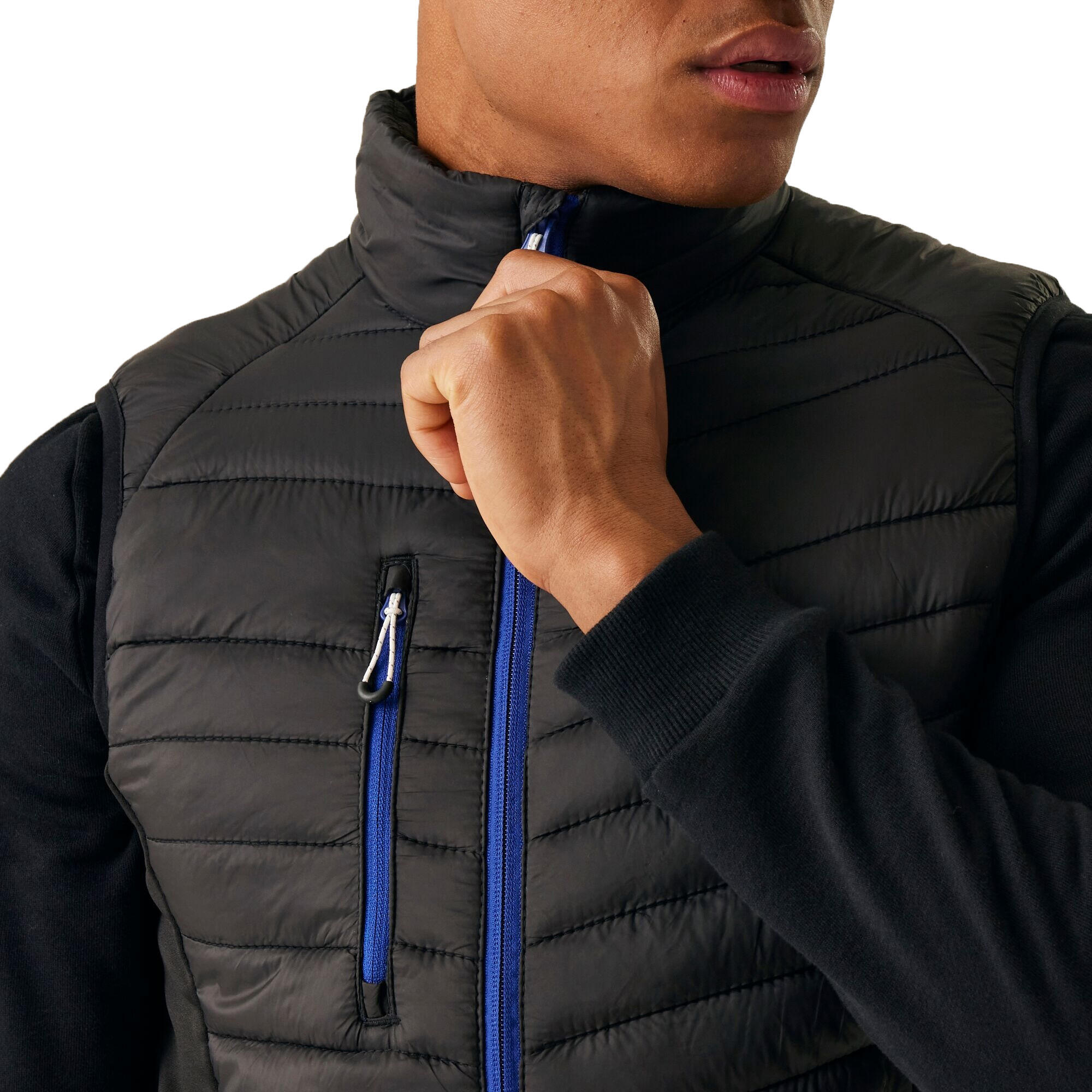 Gilet Trapuntato Ibrida Uomo Regatta Professional Nero New Royal 3/4