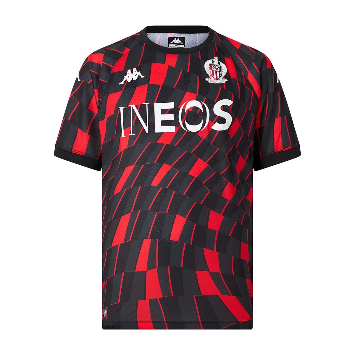 Kappa - Maillot Mokibapre Home Pro Homme Ogc Nice 25/26 - Maillot Manches Courtes - Noir - Decathlon