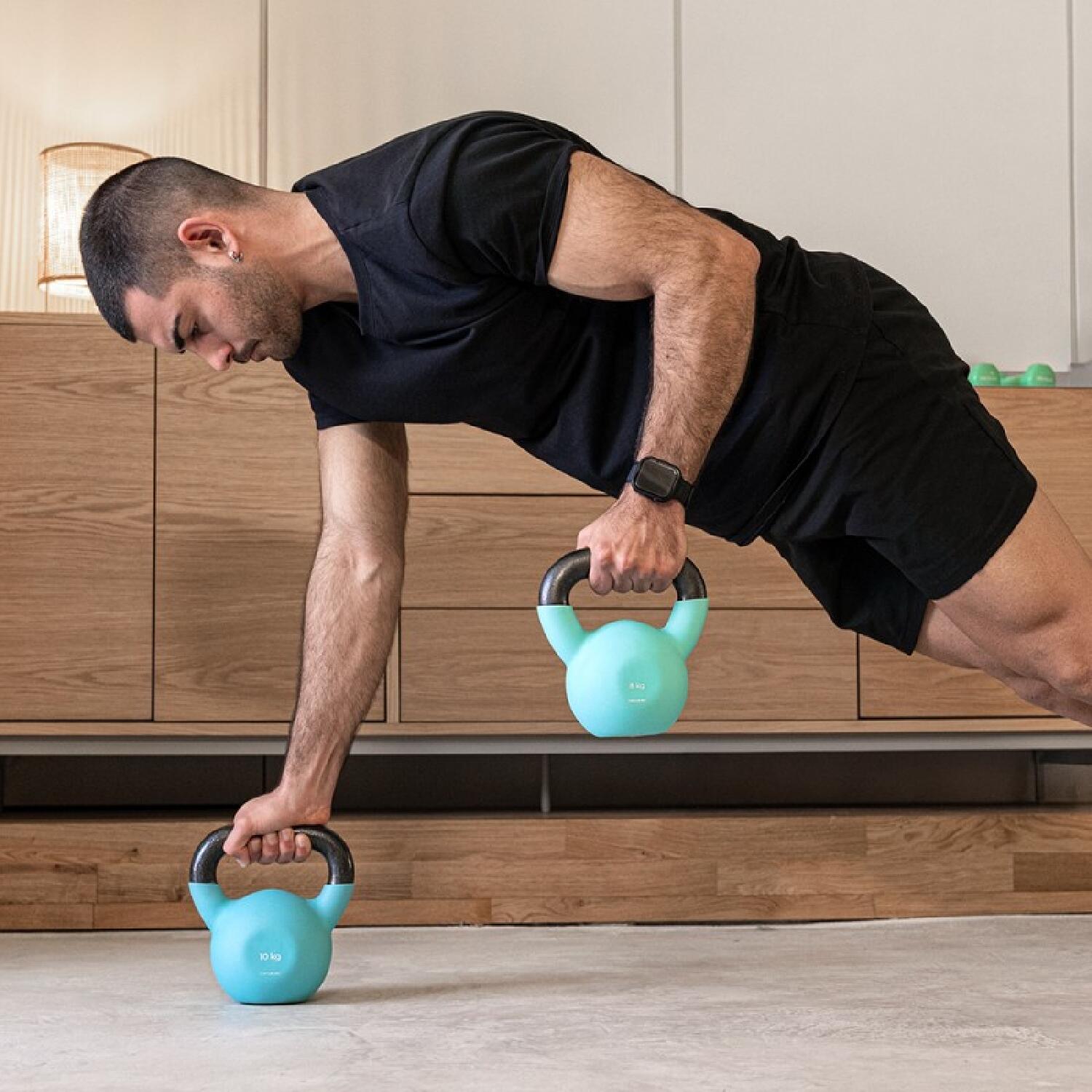 Cecotec Kettlebell com revestimento de neoprene. 8 Kg. Ferro fundido. Pega ergon 7/7