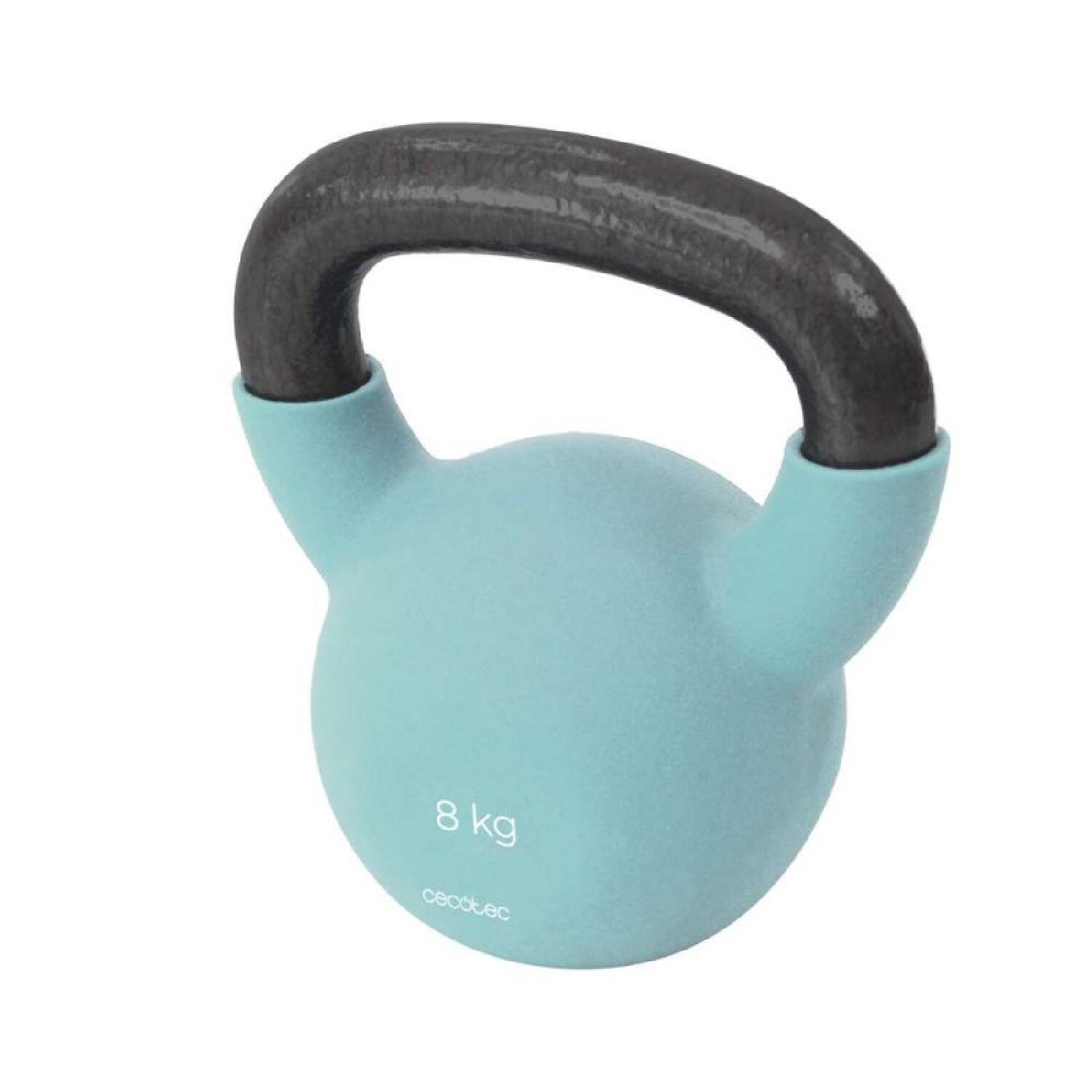 Cecotec kettlebell com revestimento de neoprene. 8 kg. Ferro fundido. Pega ergon