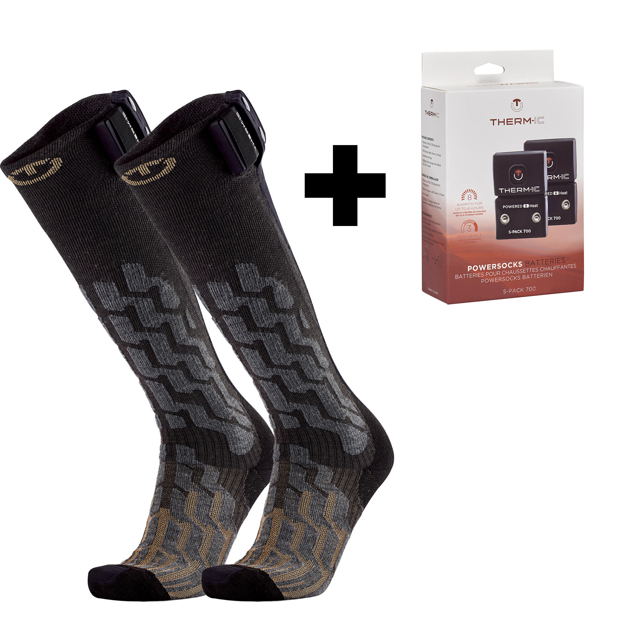 Pack paire de chaussettes chauffantes avec batteries - Fusion Lady + S-Pack 700 3/4