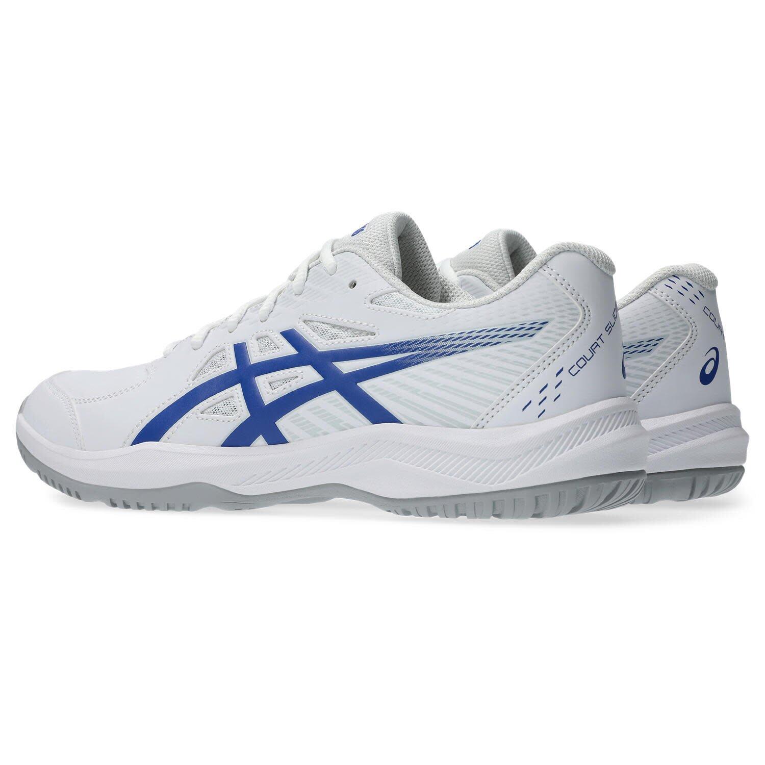 ASICS  Court Slide 4 - White/Dark Cobalt 5/6