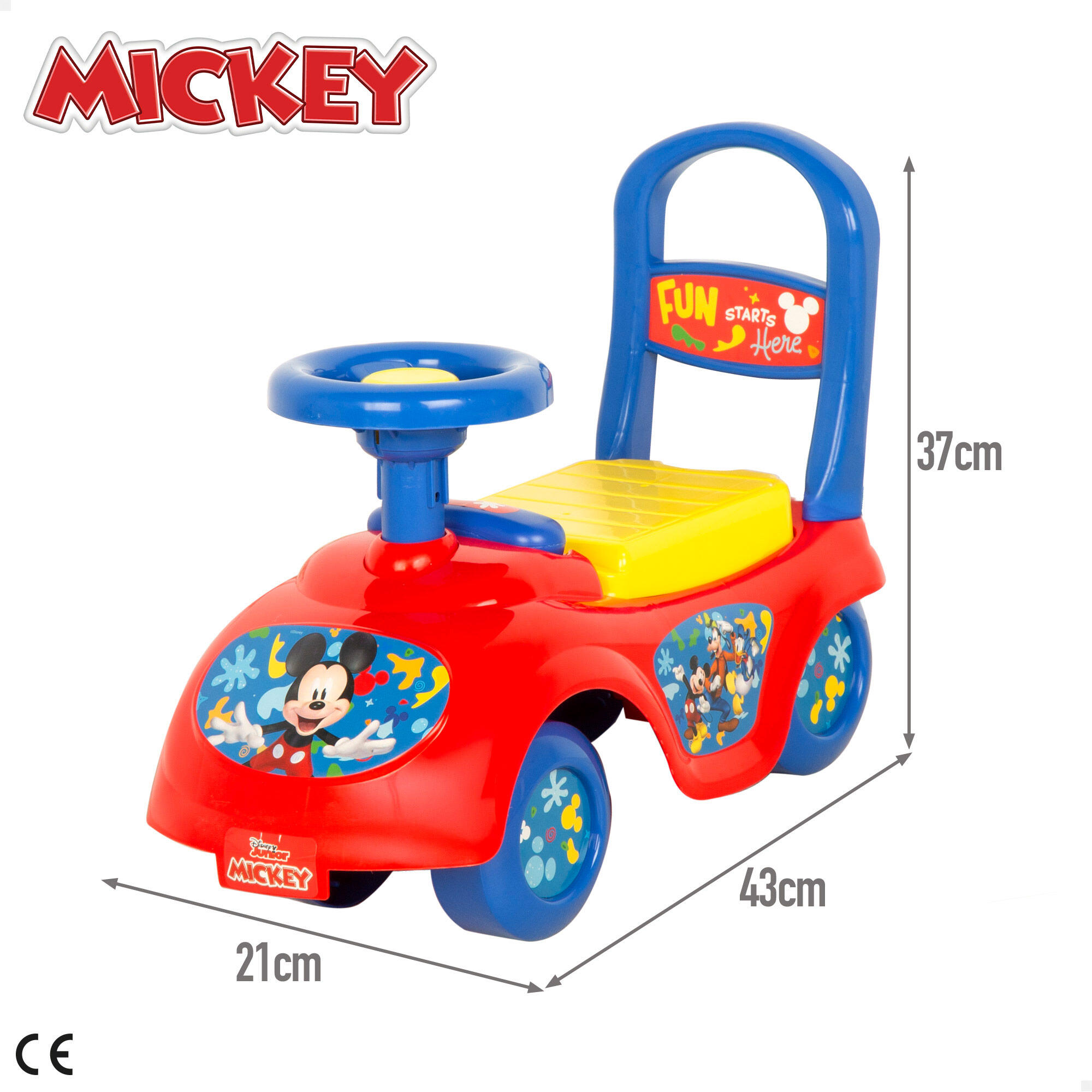 Mickey Correpasillos c/teléfono, bocina y almacenaje 4/7