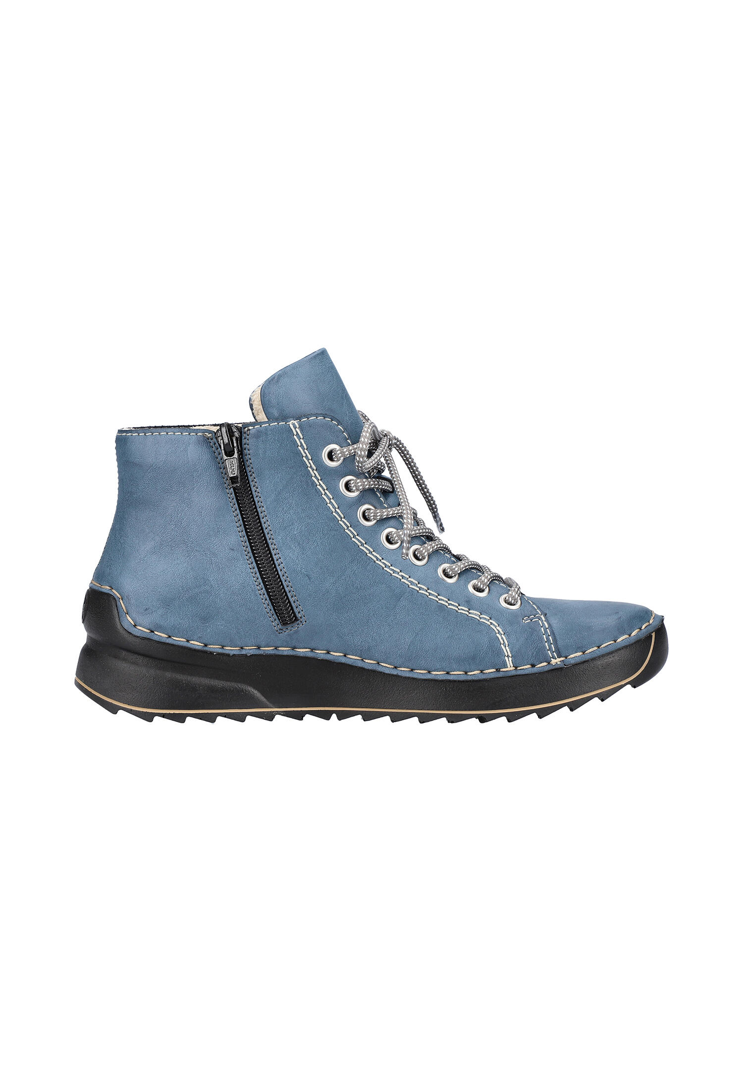 Rieker Damen Schnürstiefel Stiefelette Stiefel 71510-14 blau 4/7