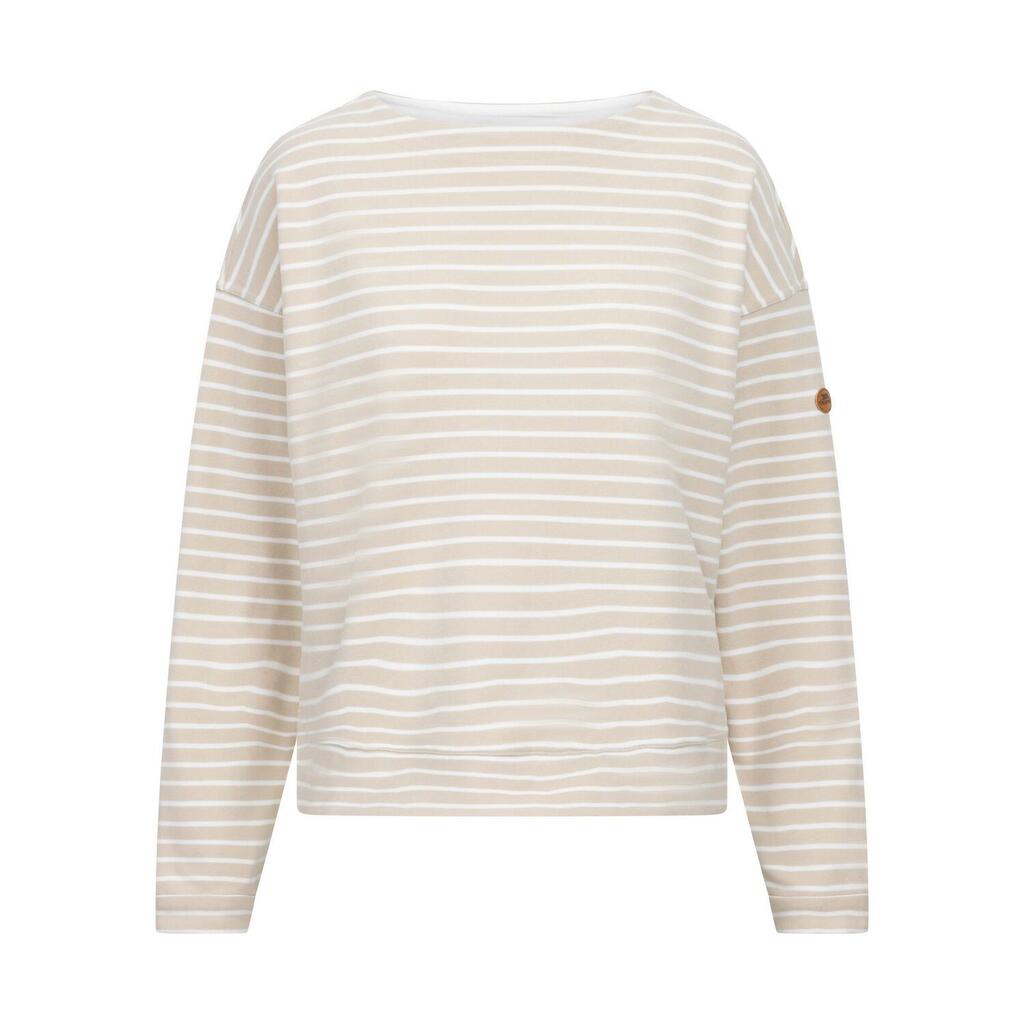 Womens/Ladies Soothing Striped Marl Top (Soft Stone)