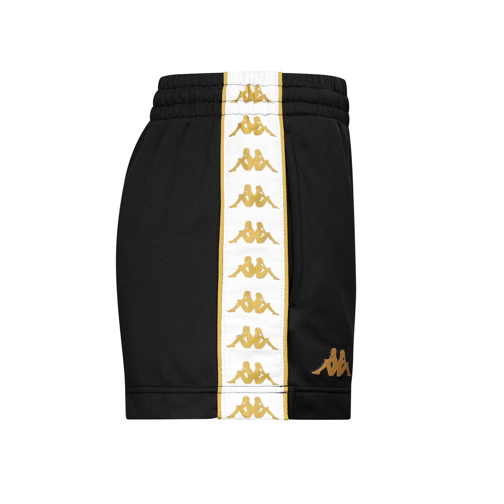 pantaloncini da donna in poliestere nero da fitness 2/4