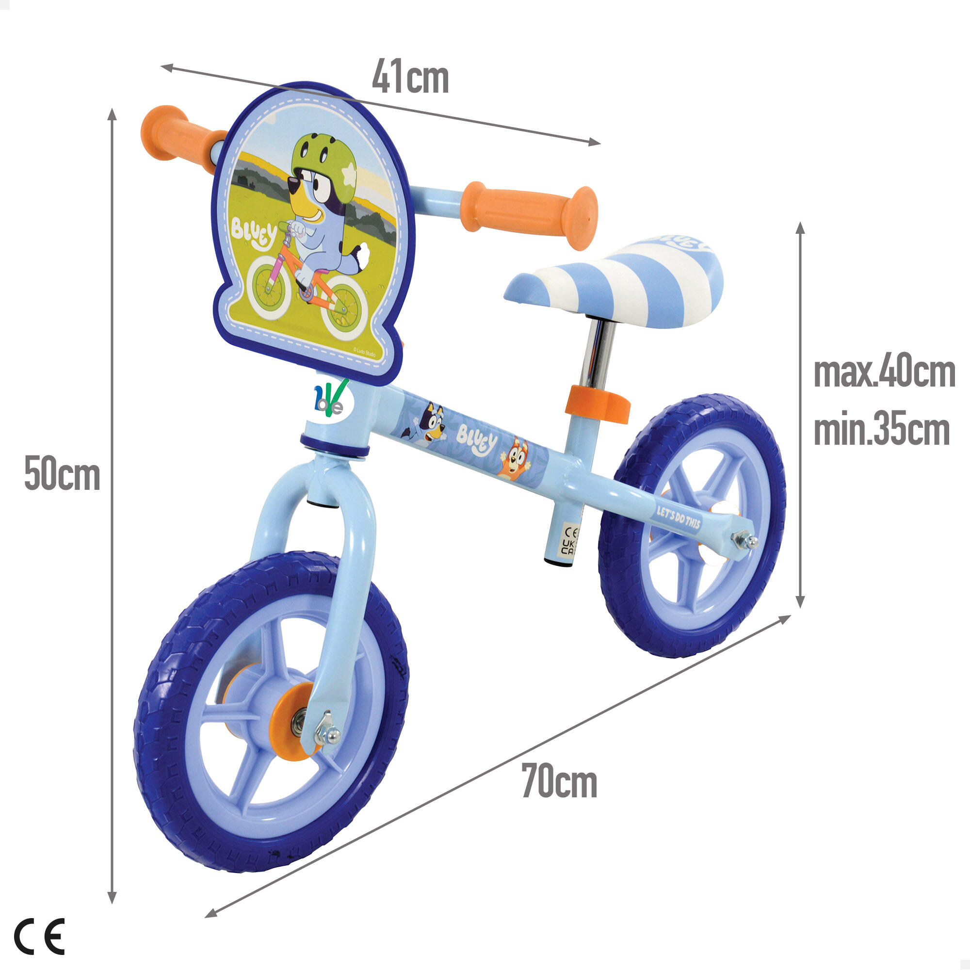 Bluey Bicicleta sin pedales regulable en altura máx. 20 kg 4/7