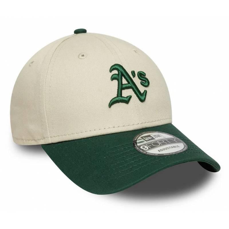 Casquette MLB Oakland Athletics New Era Color Block 9FORTY Crème 2/4