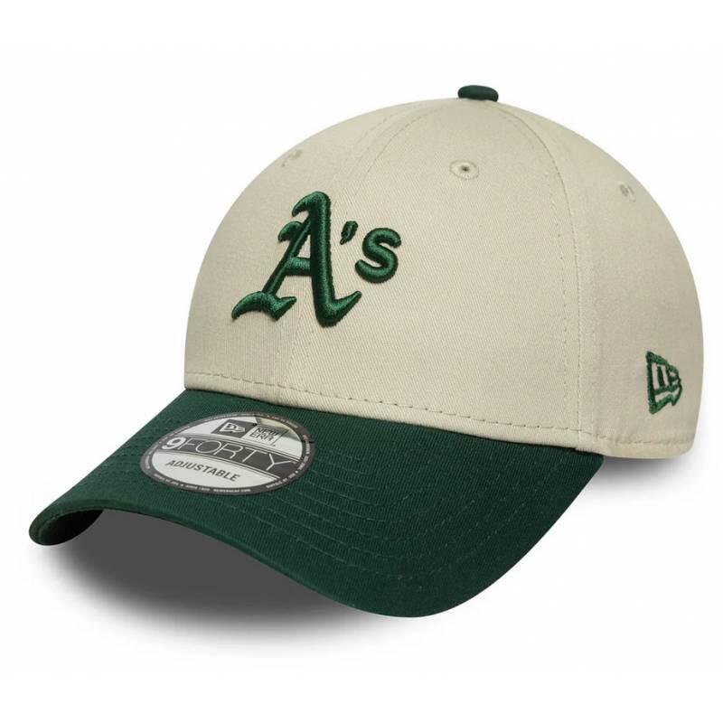 Casquette MLB Oakland Athletics New Era Color Block 9FORTY Crème 1/4