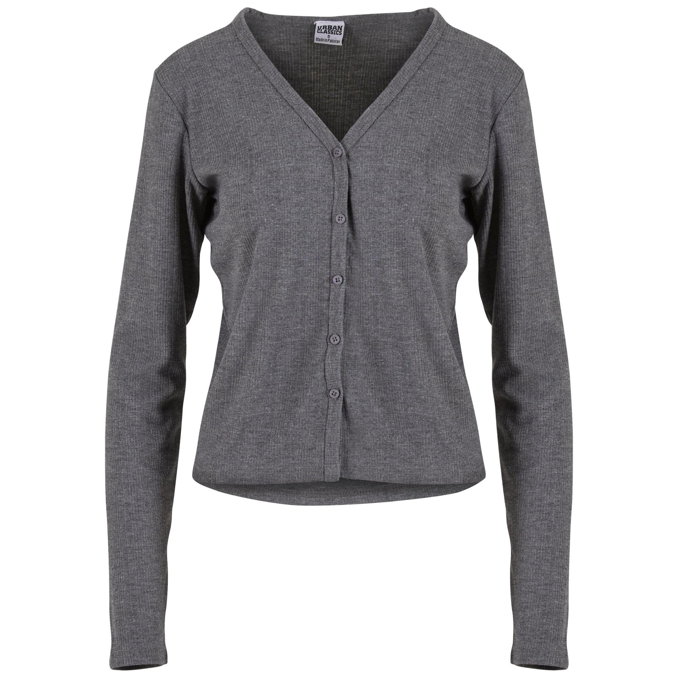 Urban Classics - Cardigan Femme Urban Classics Rib - Gilet Manches Longues - Gris - Decathlon