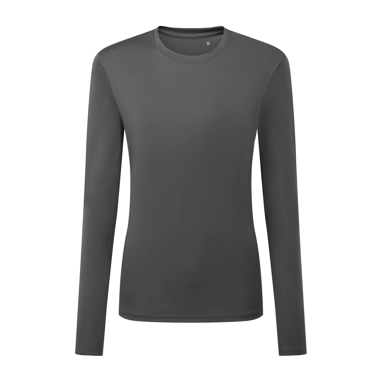 TRIDRI Womens/Ladies Long Sleeve Performance TShirt (Charcoal)