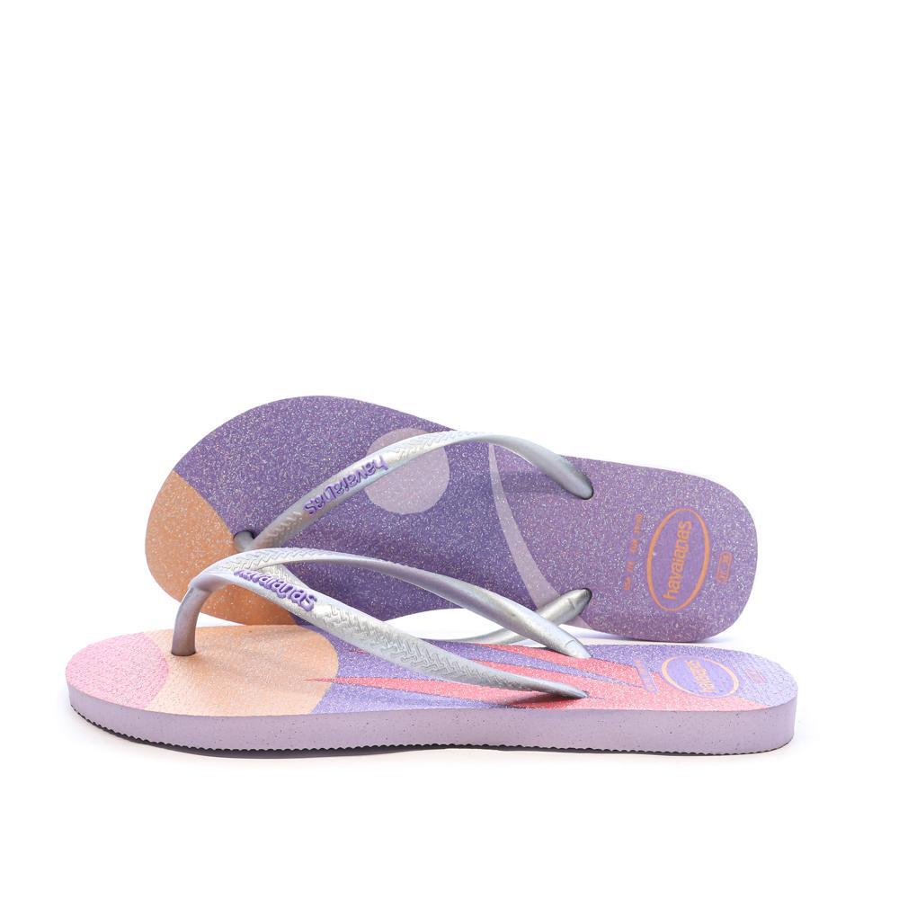 Havaianas - Tongs Violettes Femme Havaianas Hav Slim Palette Glow - Claquettes - Violet - Decathlon