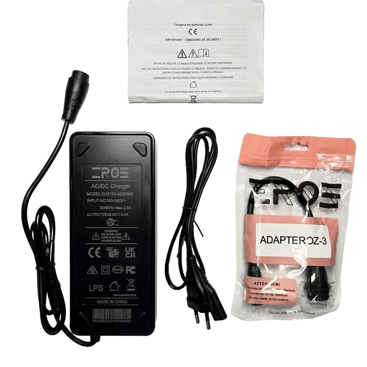 Chargeur Standard Universel de Trottinette Électrique pour Batterie 36V 2/6