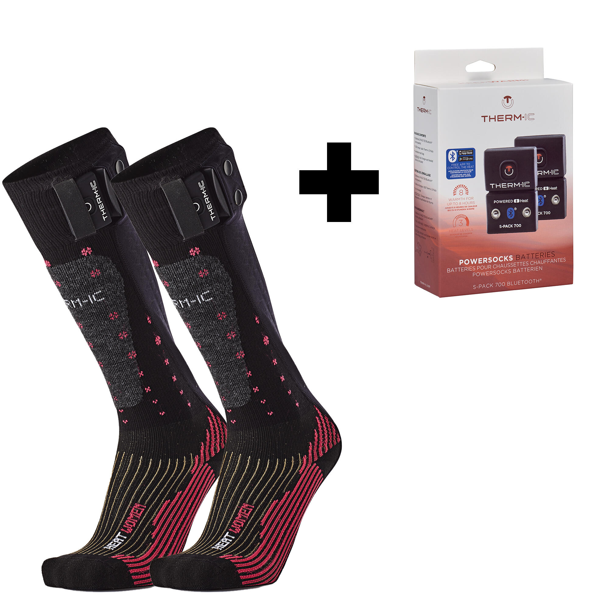 Pack 1 paire de chaussettes chauffantes avec batteries - Heat Lady + S-Pack 700B 3/4