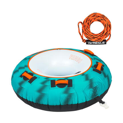 Pack Bouée Tractable Ringo avec Corde 1 Place Gonflable Bateau & Jetski Nautique