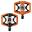 CRANKBROTHERS Paire de Pédales DOUBLE SHOT 2 Orange Noir