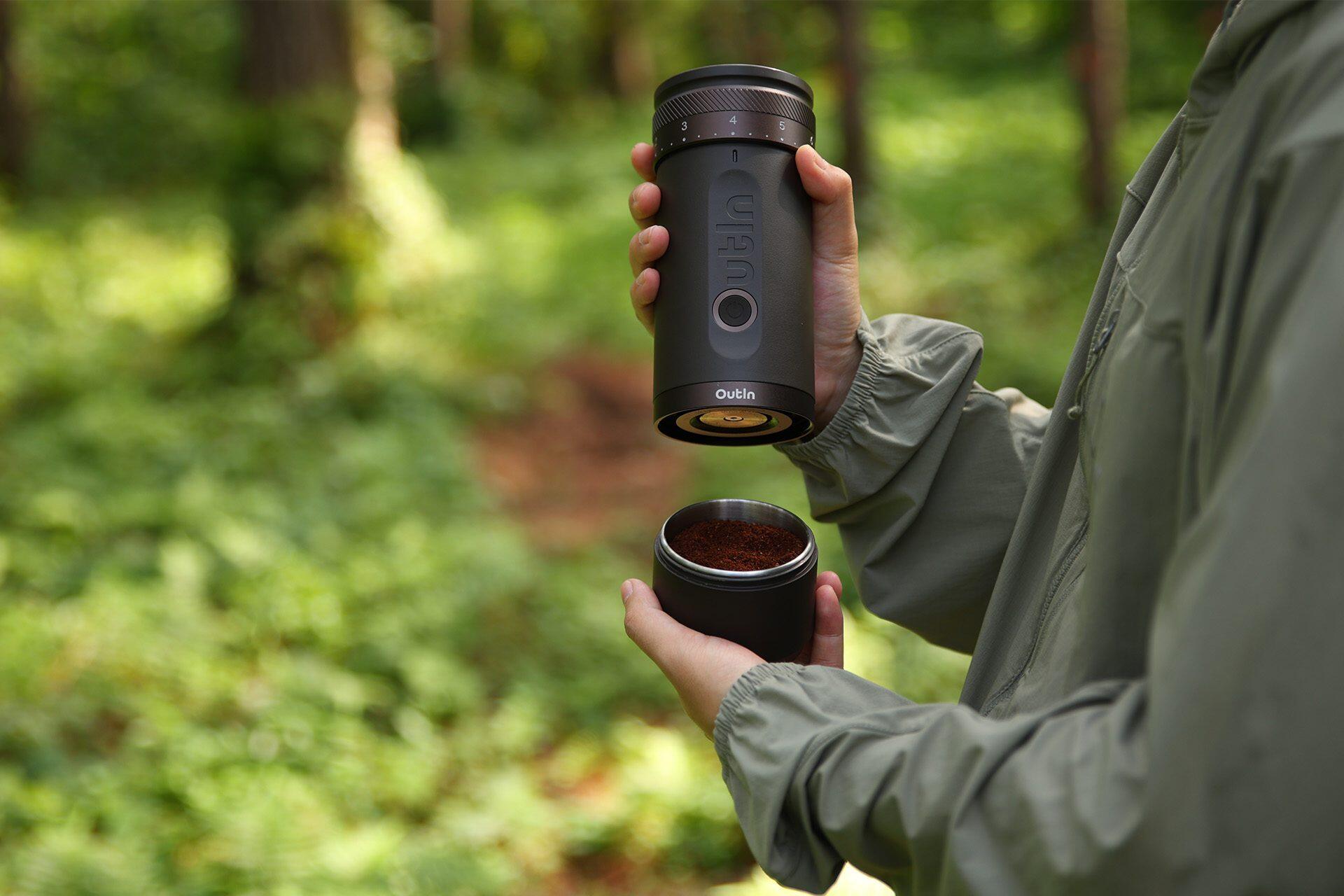 Fino Tragbare elektrische Kaffeemühle – Bohnenmühle – Tundrabraun 6/7