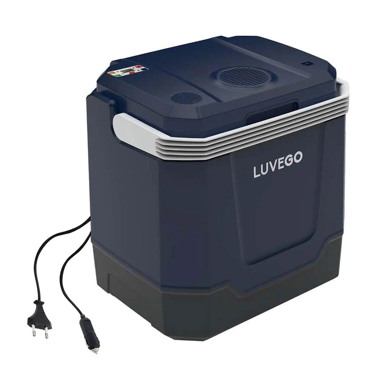 LUVEGO Elektrische Kühlbox (32 l) – 12 V/230 V – Mit Bluetooth-Lautsprecher
