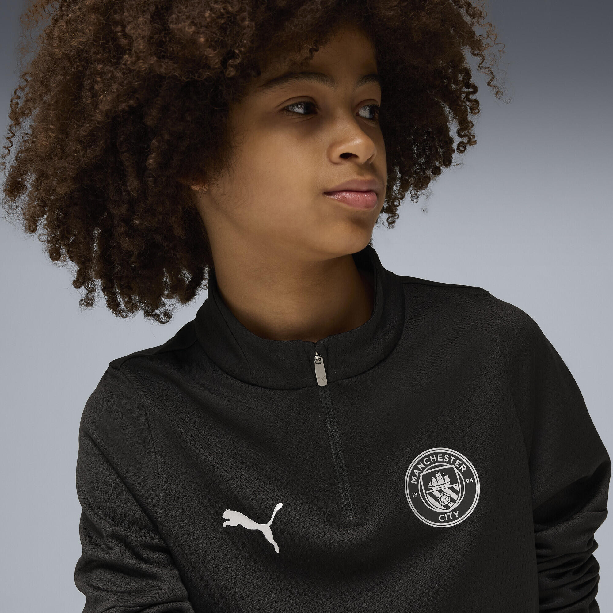 Młodzieżowa bluza treningowa Manchester City z zamkiem 1/4 PUMA 3/7