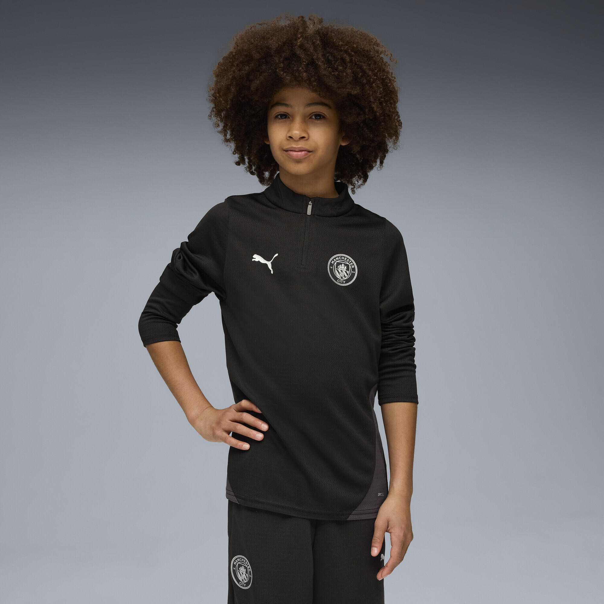 Młodzieżowa bluza treningowa Manchester City z zamkiem 1/4 PUMA