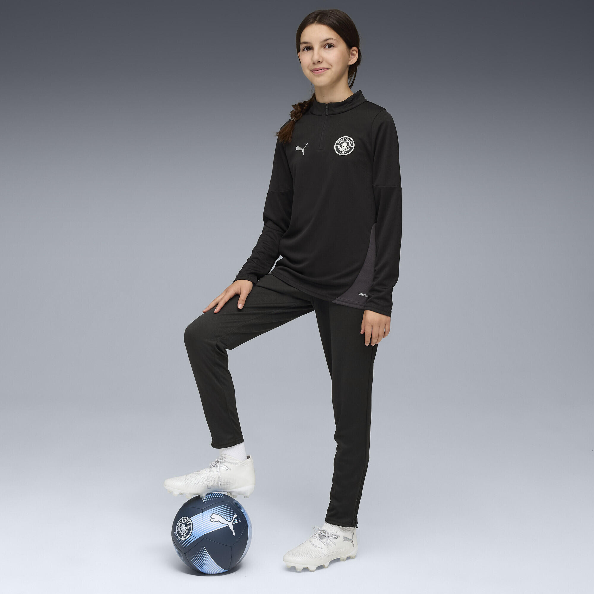 Młodzieżowa bluza treningowa Manchester City z zamkiem 1/4 PUMA 4/7