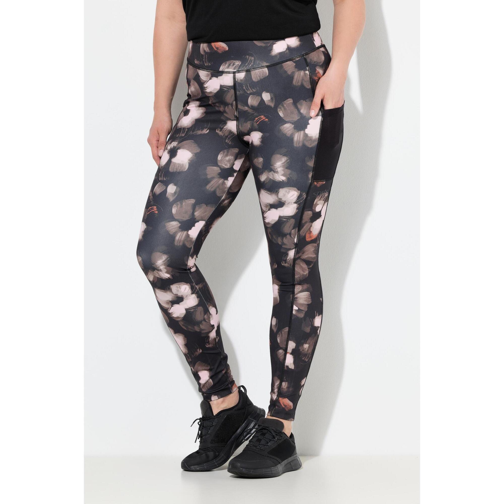 Ulla Popken - Femme Legging De Sport Avec Poches Matière Recyclée Séchant Rapidement - Legging - Noir - Decathlon
